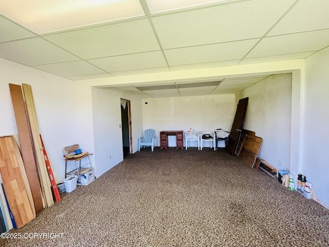 1310 Madsen Ave, Kodiak, AK 99615 - unfurnished room featuring a paneled ceiling and carpet floors