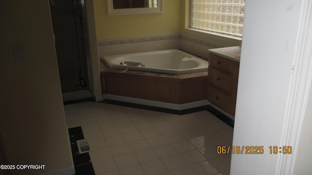 2024 Oxbow Cir, Anchorage, AK 99516 - full bath with vanity, a garden tub, and a stall shower