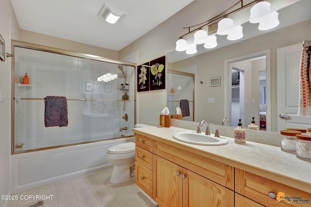 1200 I St # 206, Anchorage, AK 99501 - bathroom featuring vanity, enclosed tub / shower combo, and toilet
