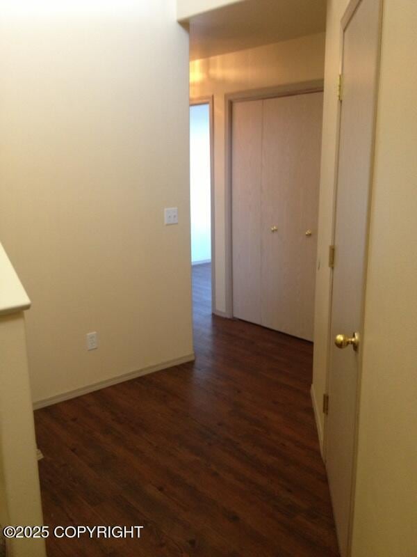 6334 Rose Hip Cir, Anchorage, AK 99507 - hallway featuring wood finished floors