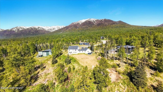 7350 E Narnia Cir, Palmer, AK 99645 - aerial view of a mountainous background and a heavily wooded area