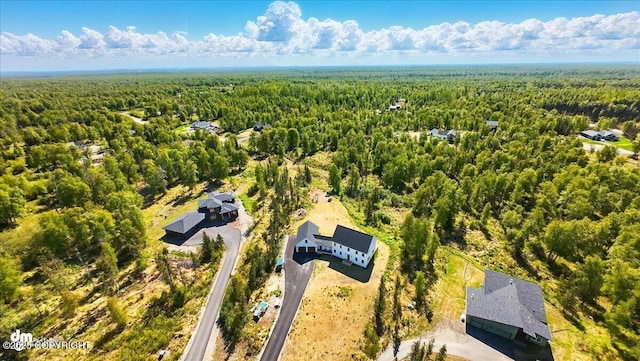 7350 E Narnia Cir, Palmer, AK 99645 - bird's eye view of a heavily wooded area