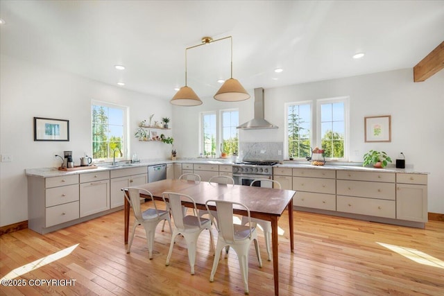 7350 E Narnia Cir, Palmer, AK 99645 - dining room with light wood-style floors, recessed lighting, and baseboards