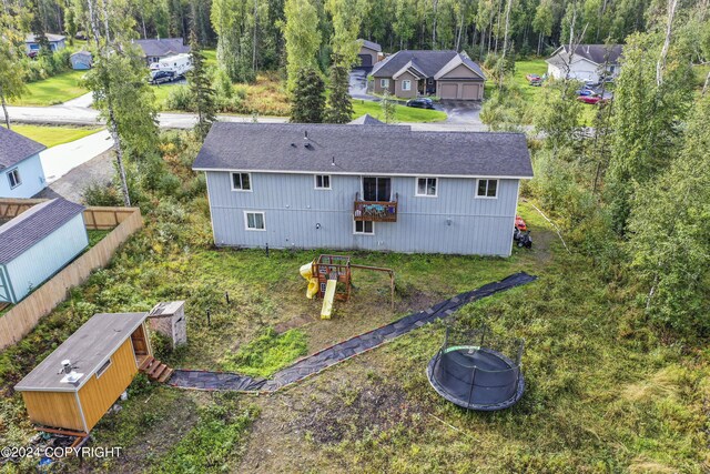 7879 W Sally Ct, Wasilla, AK 99623 - view from above of property featuring a forest