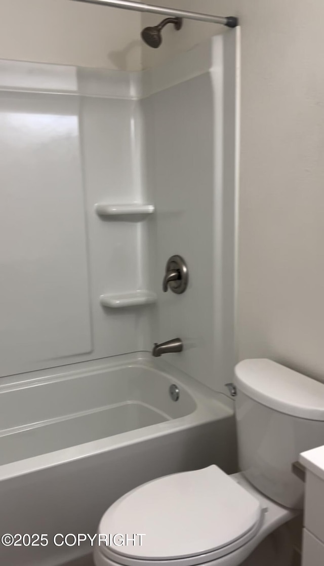 225 N Park St, Anchorage, AK 99504 - bathroom with toilet, vanity, and shower / bath combination