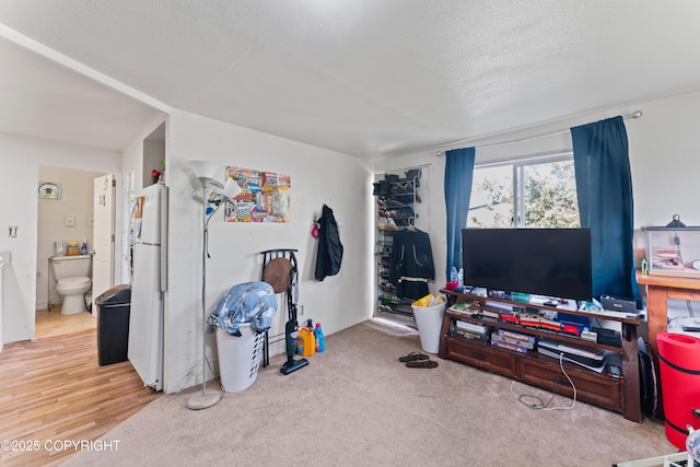 241 N Flower St, Anchorage, AK 99508 - living room with a textured ceiling