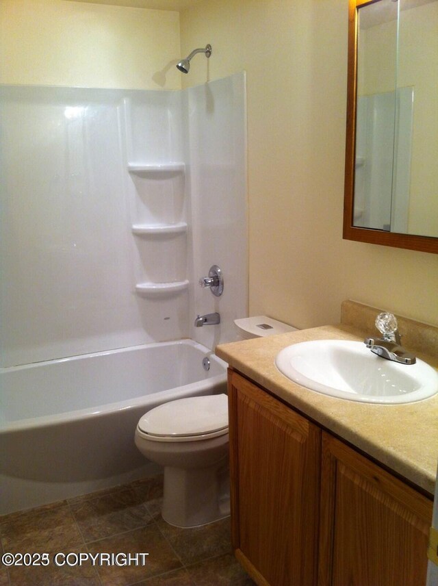 4312 Penguin St, Anchorage, AK 99503 - bathroom with vanity, toilet, and shower / bath combination
