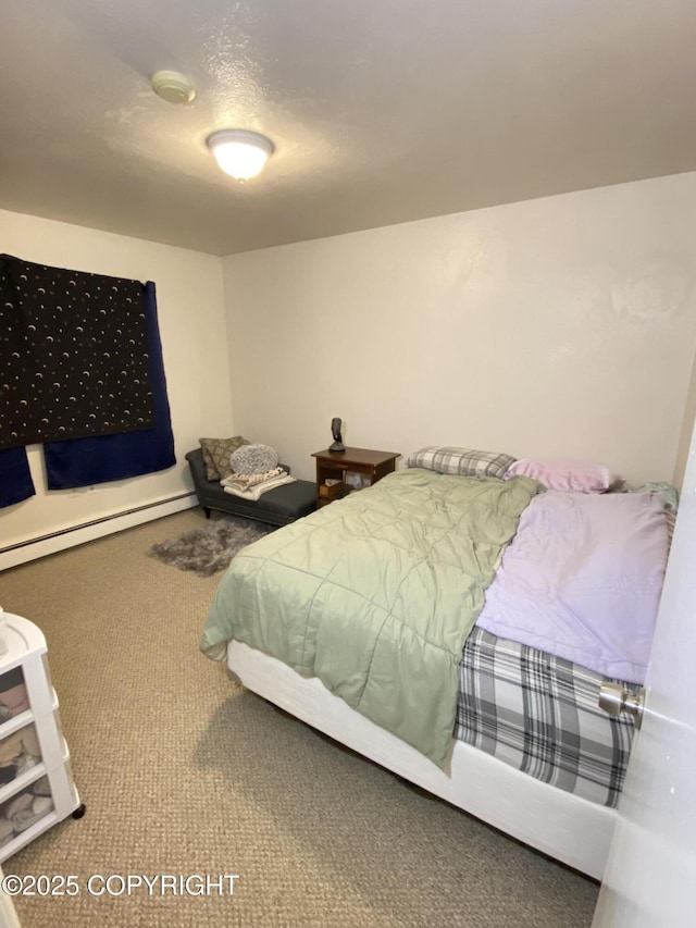 4312 Penguin St, Anchorage, AK 99503 - bedroom featuring carpet floors and baseboard heating