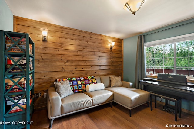 1061 E Mulchatna Dr, Wasilla, AK 99654 - living area with wood finished floors and wood walls