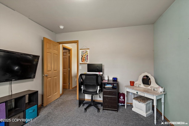 1061 E Mulchatna Dr, Wasilla, AK 99654 - carpeted home office featuring baseboards