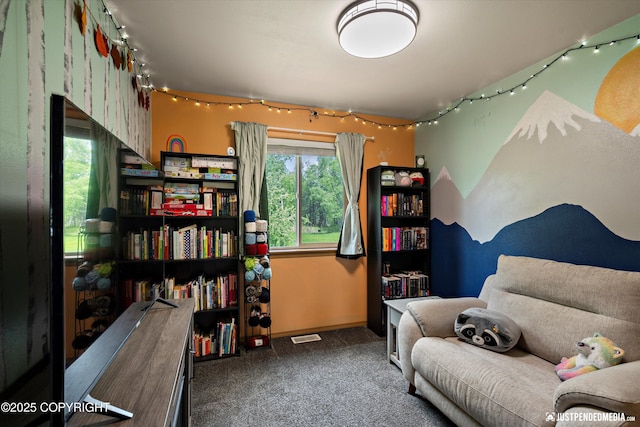 1061 E Mulchatna Dr, Wasilla, AK 99654 - sitting room featuring carpet floors and track lighting
