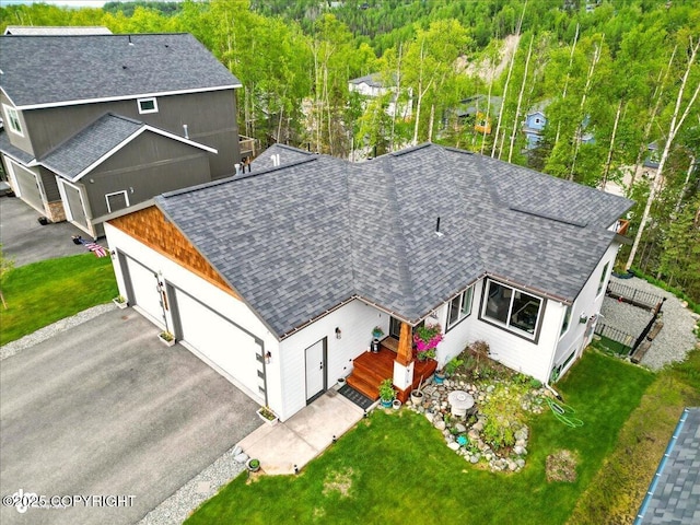 8727 Turlock Dr, Eagle River, AK 99577 - view from above of property featuring a forest