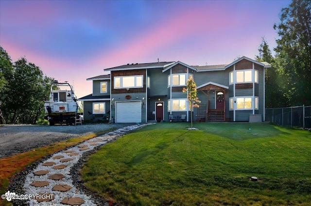 3872 N Charley Dr, Wasilla, AK 99654 - view of front of home with an attached garage and gravel driveway