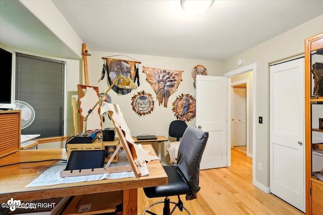 3872 N Charley Dr, Wasilla, AK 99654 - office space featuring light wood-style flooring and baseboards