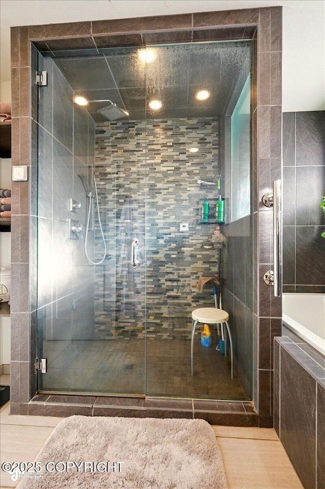 3872 N Charley Dr, Wasilla, AK 99654 - bathroom featuring a stall shower