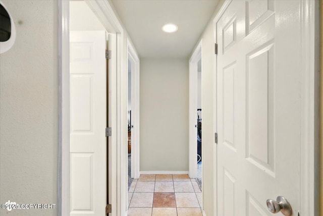 3872 N Charley Dr, Wasilla, AK 99654 - corridor featuring recessed lighting, baseboards, and light tile patterned floors
