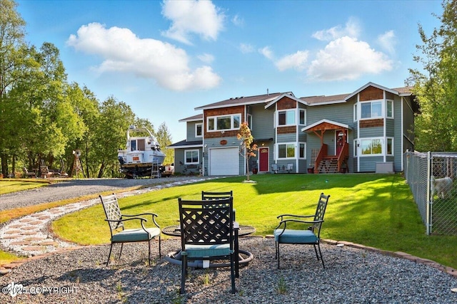 3872 N Charley Dr, Wasilla, AK 99654 - rear view of property with a garage