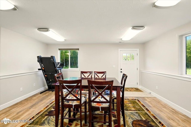 2034 E Sage Rd, Wasilla, AK 99654 - dining area featuring light wood-style flooring and baseboards