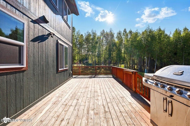 2034 E Sage Rd, Wasilla, AK 99654 - wooden terrace featuring a grill