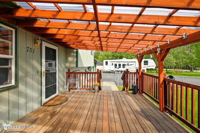 751 W Crestwood Ave, Wasilla, AK 99654 - wooden deck with a pergola