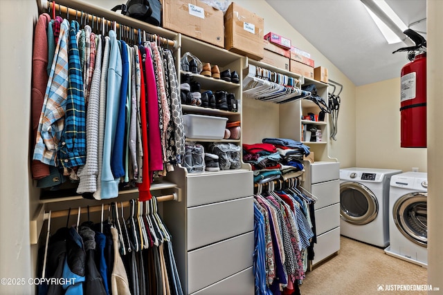 2931 Captain Cook Estates Cir, Anchorage, AK 99517 - washroom featuring washer and clothes dryer and carpet