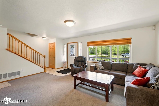 500 S Daysha Cir, Palmer, AK 99645 - carpeted living area featuring stairs