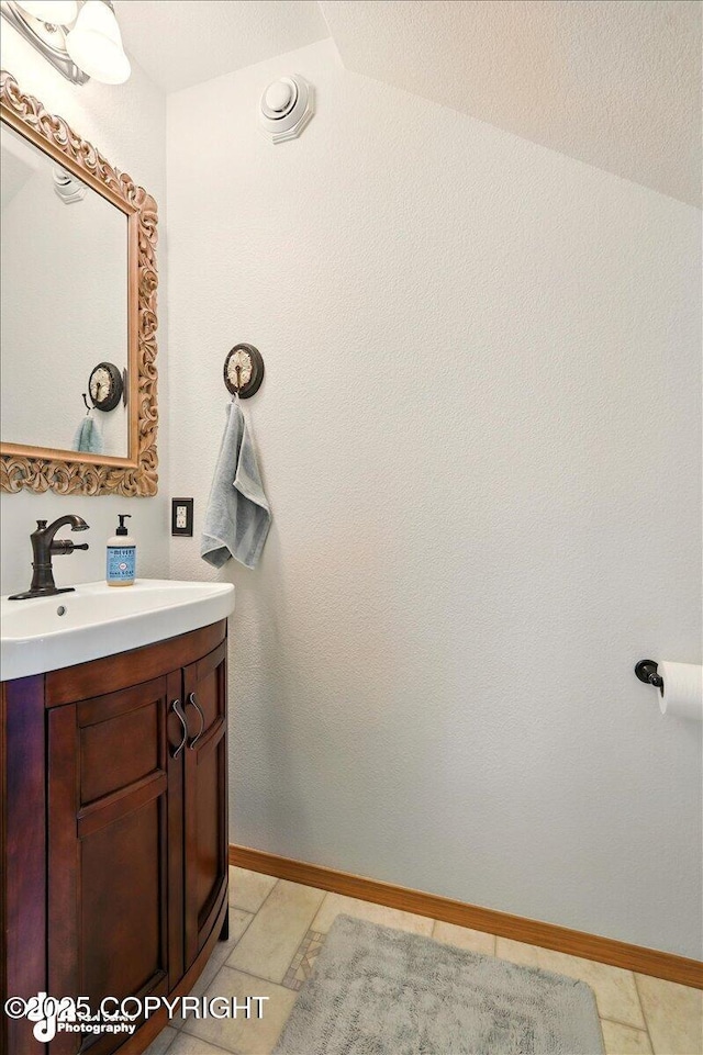 500 S Daysha Cir, Palmer, AK 99645 - bathroom with vanity, baseboards, and tile patterned floors