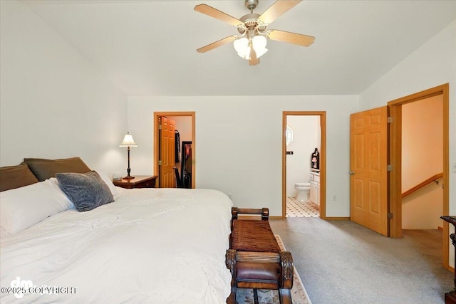 500 S Daysha Cir, Palmer, AK 99645 - bedroom with carpet floors, ensuite bathroom, and a ceiling fan