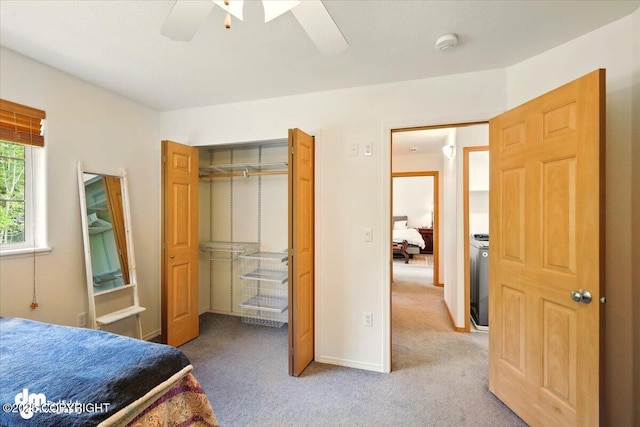 500 S Daysha Cir, Palmer, AK 99645 - bedroom featuring carpet, a closet, a ceiling fan, and baseboards