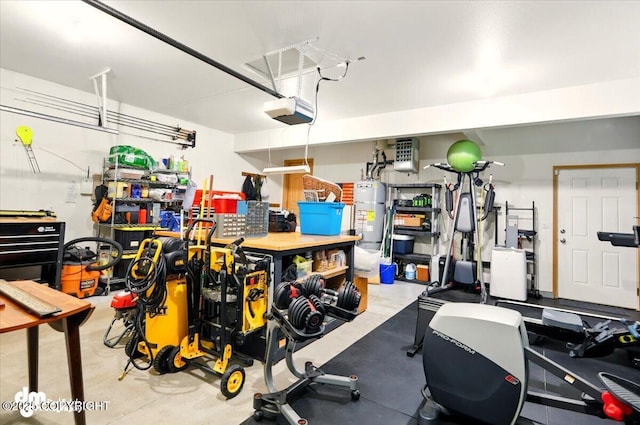 500 S Daysha Cir, Palmer, AK 99645 - garage with secured water heater and a garage door opener