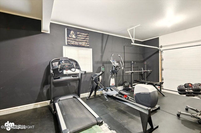 500 S Daysha Cir, Palmer, AK 99645 - exercise area with a garage and baseboards