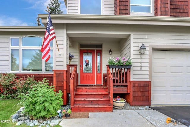 8725 Colusa Cir, Eagle River, AK 99577 - entrance to property featuring a garage