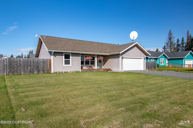 1404 Hedley Dr, Kenai, AK 99611 - ranch-style home with a garage, driveway, and roof with shingles