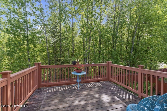4245 Scenic View Dr, Anchorage, AK 99504 - view of wooden terrace