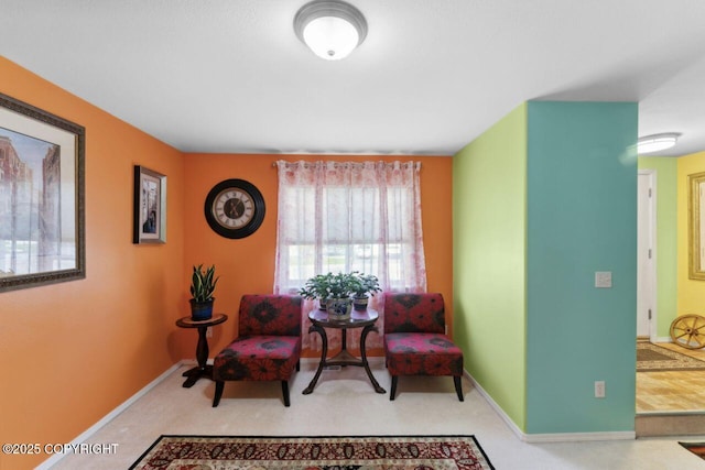 4245 Scenic View Dr, Anchorage, AK 99504 - sitting room featuring baseboards and carpet flooring