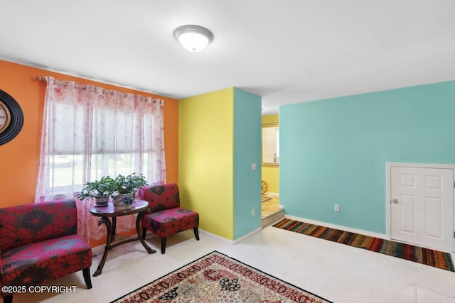 4245 Scenic View Dr, Anchorage, AK 99504 - sitting room featuring carpet flooring and baseboards
