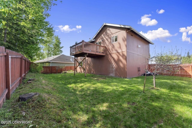 4245 Scenic View Dr, Anchorage, AK 99504 - rear view of house with a wooden deck
