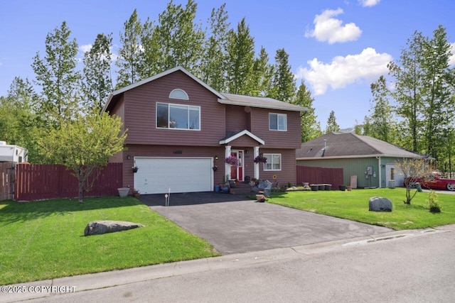 4245 Scenic View Dr, Anchorage, AK 99504 - view of front facade featuring an attached garage and asphalt driveway