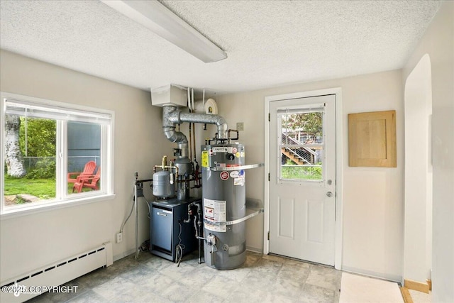 2527 Cottonwood St, Anchorage, AK 99508 - utilities with water heater and a baseboard heating unit