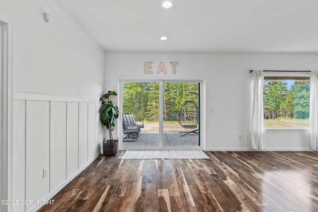 37653 Deville Rd, Soldotna, AK 99669 - spare room with plenty of natural light, wood-type flooring, recessed lighting, and a smoke detector