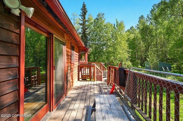 7965 S Settlers Bay Dr, Wasilla, AK 99623 - view of wooden deck