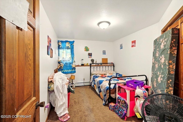 7965 S Settlers Bay Dr, Wasilla, AK 99623 - bedroom with carpet flooring and a baseboard radiator