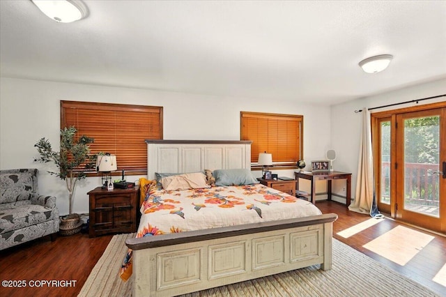 7965 S Settlers Bay Dr, Wasilla, AK 99623 - bedroom featuring access to outside and wood finished floors
