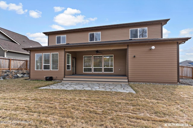 5167 E Henhouse Loop, Wasilla, AK 99654 - back of property with a ceiling fan and a patio area