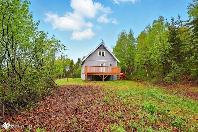 14045 W Willow Fishhook Rd, Willow, AK 99688 - back of house with a wooden deck