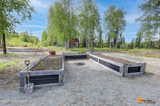 16111 E Nosey Ave, Talkeetna, AK 99676 - view of property's community with a vegetable garden
