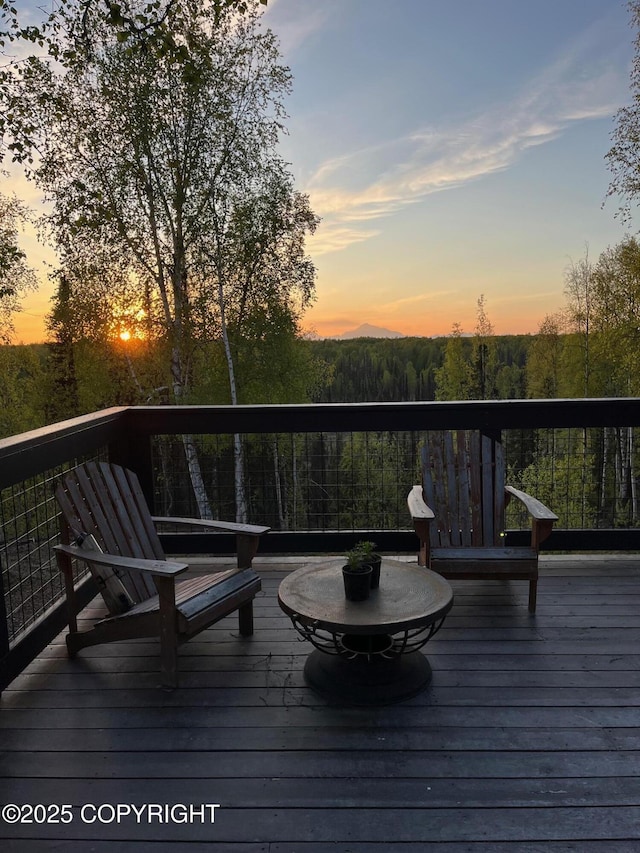 16111 E Nosey Ave, Talkeetna, AK 99676 - view of wooden deck
