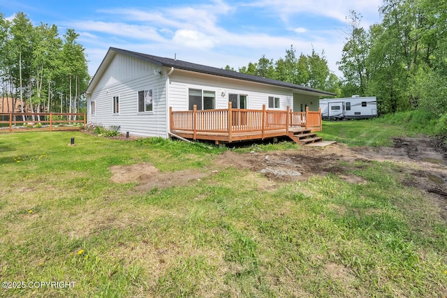 4850 N Riverstone Cir, Palmer, AK 99645 - rear view of house with a deck