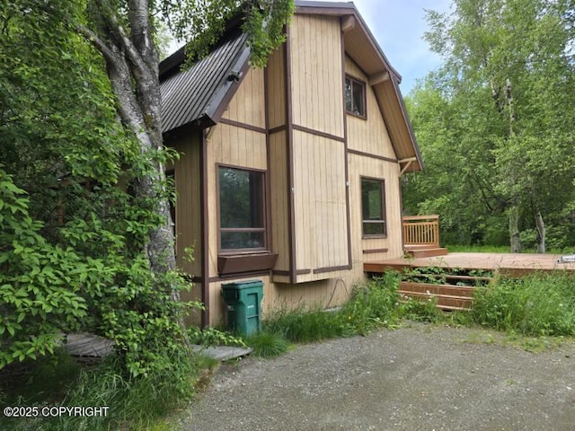 5650 N Talgach View Dr, Wasilla, AK 99654 - view of property exterior featuring a wooden deck
