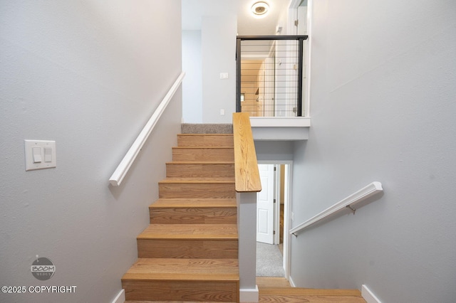 13311 Cove Cir, Anchorage, AK 99515 - staircase with baseboards
